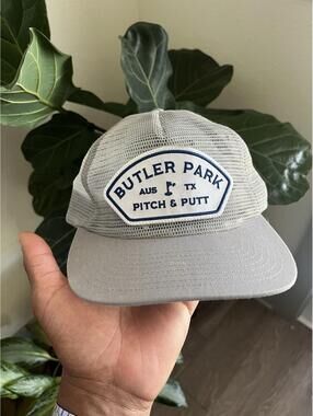Butler Park Pitch & Putt Mesh Trucker Hat Austin Texas Gray SnapBack